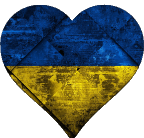 Coeur Ukraine Europe Drapeaux 