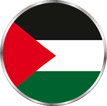 Rond Palestine Asie Drapeaux 