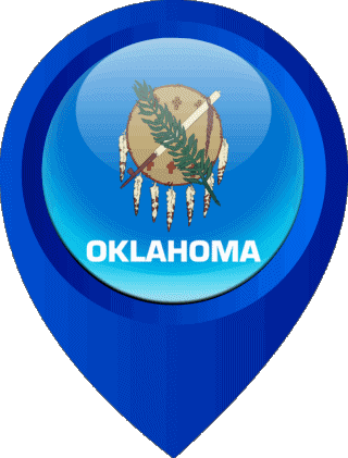 Epingle de Localisation Oklahoma U.S.A - Etats Amériques Drapeaux 