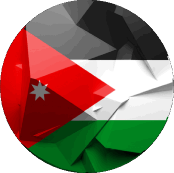 Round Jordan Asia Flags 