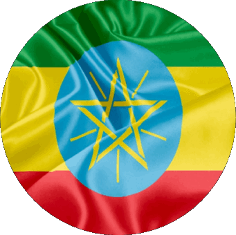 Tondo Etiopia Africa Bandiere 