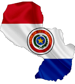Mapa Paraguay América Banderas 