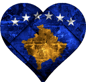 Cuore Kosovo Europa Bandiere 