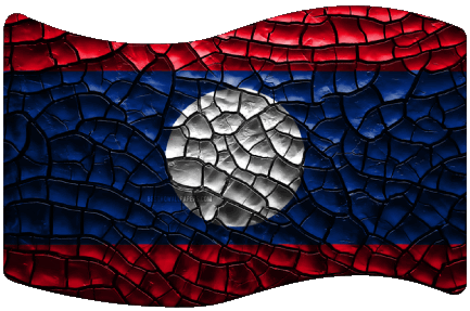 Rectangle Laos Asie Drapeaux 