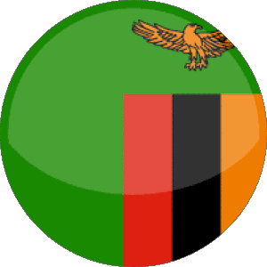 Runde Sambia Afrika Fahnen 