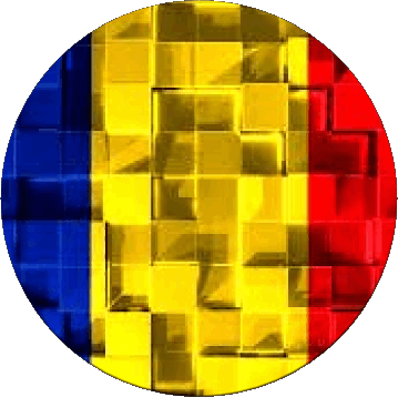 Round Chad Africa Flags 