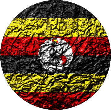 Runde Uganda Afrika Fahnen 