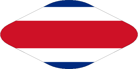 Ovale 02 Costa Rica Amériques Drapeaux 