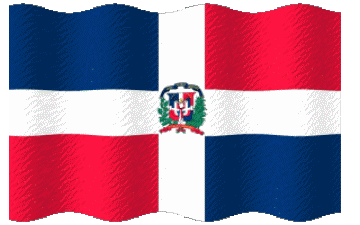 Ondulation République Dominicaine Amériques Drapeaux 