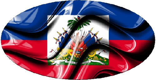 Ovale Haïti Amériques Drapeaux 