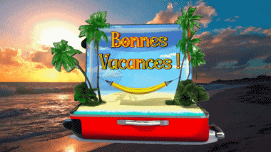 004 Animated Background Bonnes Vacances French Messages 
