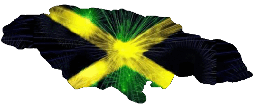 Mapa Jamaica América Banderas 