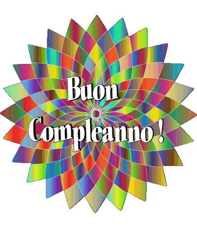 022 Fondo transparente Astratto - Geometrico Buon Compleanno Italiano Mensajes 