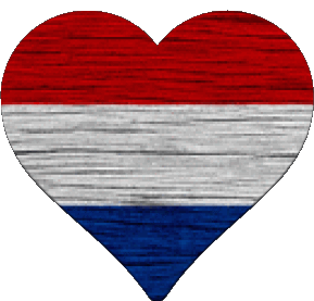 Heart Netherlands Europe Flags 