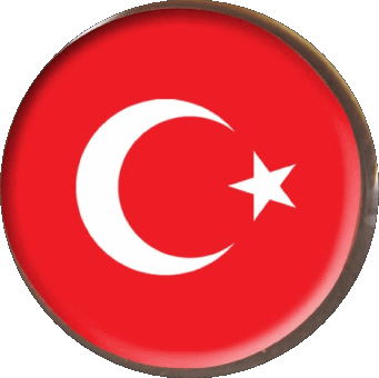 Rond Turquie Asie Drapeaux 
