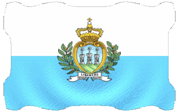 Welligkeit San Marino Europa Fahnen 