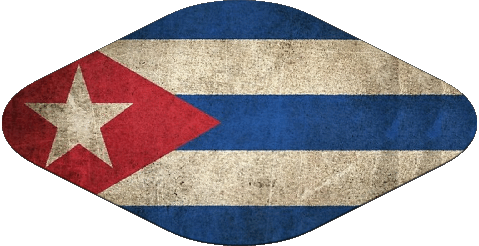 Oval 02 Cuba America Flags 