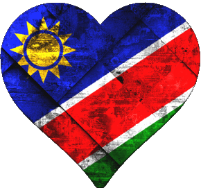 Cuore Namibia Africa Bandiere 