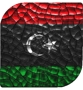 Square Libya Africa Flags 