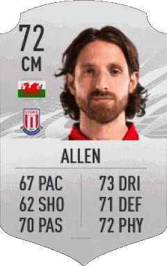 Joe Allen Galles F I F A - Giocatori carte Videogiochi Multimedia 