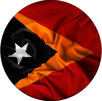 Runde Osttimor Asien Fahnen 