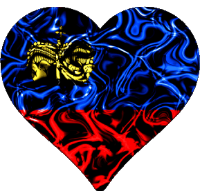 Coeur Liechtenstein Europe Drapeaux 