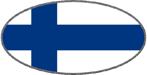 Oval Finland Europe Flags 