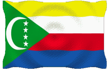 Ondulación Comoras África Banderas 