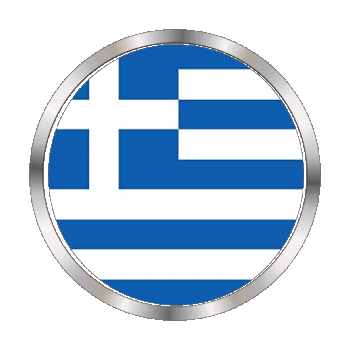 Rond - Anneaux Grèce Europe Drapeaux 