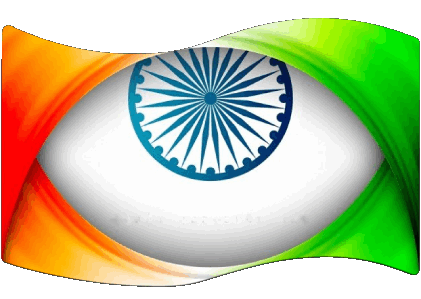 Rectangle Inde Asie Drapeaux 