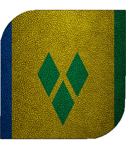 Carré Saint Vincent et les Grenadines Amériques Drapeaux 