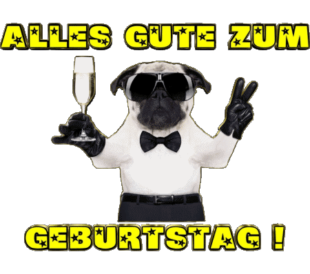 001 Tiere Alles Gute zum Geburtstag Alemán Mensajes 