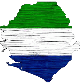 Karte Sierra Leone Afrika Fahnen 