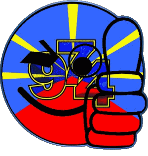 Smiley - OK La Réunion D.O.M - T.O.M Francia Banderas 