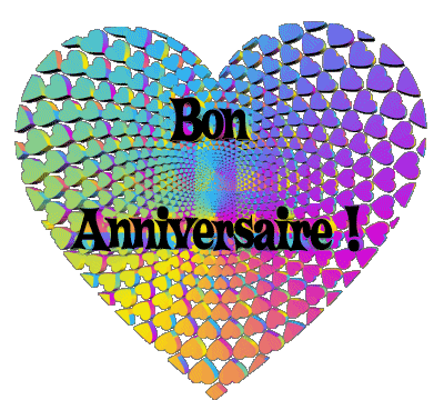 013 Coeur Bon Anniversaire Français Messages 