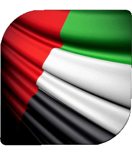 Square United Arab Emirates Asia Flags 