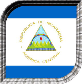Carré Nicaragua Amériques Drapeaux 
