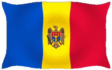 Waving Moldova Europe Flags 