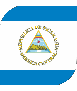 Carré Nicaragua Amériques Drapeaux 