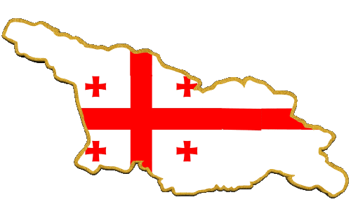 Carte Georgia Asia Bandiere 