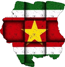 Map Suriname America Flags 
