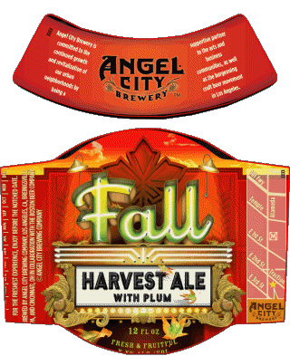 Fall - Harvest ale with plum-Fall - Harvest ale with plum Angel City Brewery USA Beers Drinks 