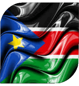 Square South Sudan Africa Flags 