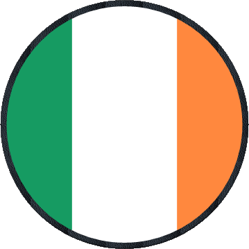 Runde Irland Europa Fahnen 