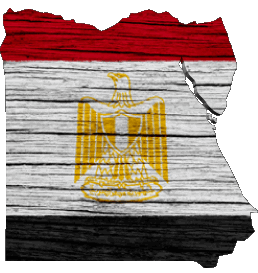 Carte Egypte Afrique Drapeaux 