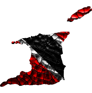 Carta Geografica Trinité et Tobago America Bandiere 