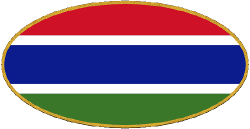 Oval 01 Gambia Afrika Fahnen 