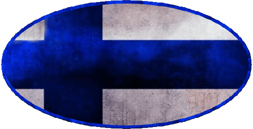 Ovale Finlande Europe Drapeaux 