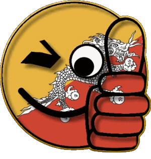 Smiley - OK Bhoutan Asie Drapeaux 