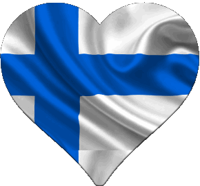 Corazón Finlandia Europa Banderas 